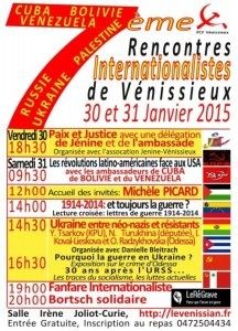 Le PRCF aux RENCONTRES INTERNATIONALISTES de VÉNISSIEUX.