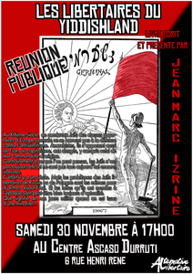 Présentation du livre " Libertaires du Yiddishland" le 30 novembre à 17h