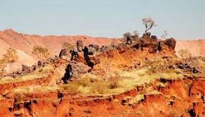 En Australie, le tertre de la victoire.