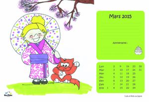 Calendrier Lulu et Rafu 2015