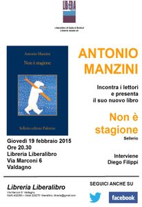 Incontri d'autore: Antonio Manzini presenta "Non è stagione"