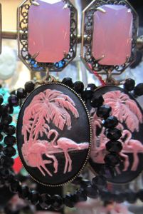 Boucles d'oreille Collection PRECIEUSE - FLAMANTS ROSES -