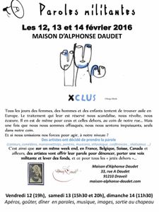 paroles militantes: 12,13,14 février. Pour ne pas être indifférent!