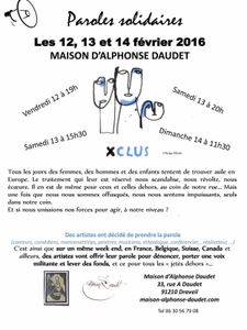Paroles solidaires: 12 au 14 février prochain.