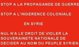 NON AUX PLANS IMPÉRIALISTES EN SYRIE