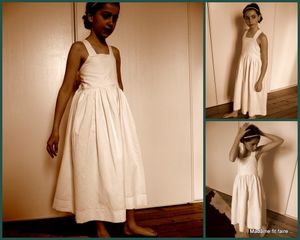 Tuto : Robe fillette à partir d'un drap ancien