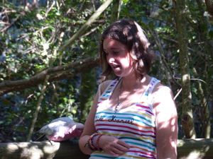 Après le singe, c'est un oiseau qui s'attaque à Flo.