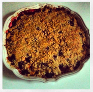 Un crumble tout comme moi. Gourmand, doré et épicé
