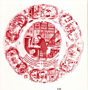 assiette avec chanson de Desrousseaux