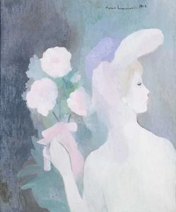 Marie Laurencin, Femme au bouquet, 1924.