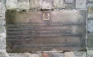 Plaque commémorative, témoignagne de la Traite négrière à Bordeaux