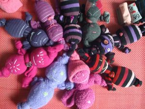 Les doudous réalisés par les enfants dans l'atelier de Stéphanie