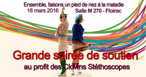 Soirée de soutien au profit des Clowns Stéthoscopes le 18 mars à Floirac