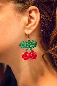 DIY Les boucles d'oreilles cerises.