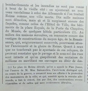 Etat du centre de Reims... octobre 1918