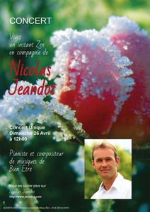 Concert de Nicolas Jeandot, dimanche 26 avril 2015