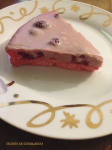 Tarte chocolat blanc touche framboise
