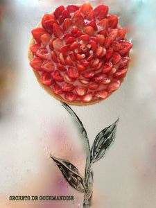 Petite fleur de fraises à ma façon