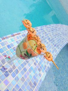 Petite verrine thaï au bord de la piscine