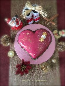 Coeur de chocolat au lait au marrons confits