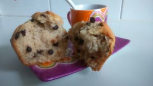 Muffins banane et pépites de chocolat