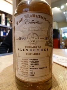 Glenrothes 18 ans The Warehouse Collection, 1996/2014, 56.1%