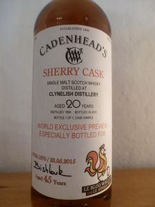 Clynelish 20 ans Cadenhead's Sherry Cask, 1994/2015, 55.4%