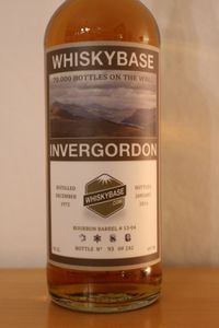 Invergordon 12.1972/01.2016 Whiskybase &quot;70000 bottles on The Wall&quot;, 43 ans, 49.7%