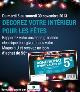Rapportez votre ancienne guirlande électrique énergivore et recevez un bon d'achat
