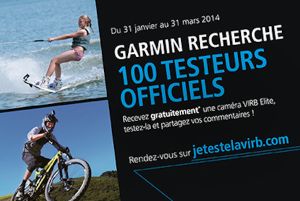Devenez testeur officiel de la nouvelle VIRB (caméra GPS HD) de Garmin
