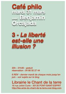 Soirée philo au Chant de la terre à partir de janvier !