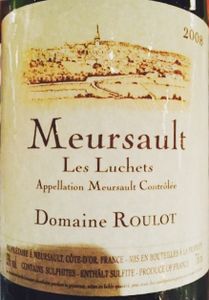 Meursault Les Luchets 2008, Domaine Roulot