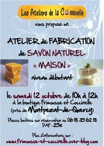 Atelier "Venez apprendre à fabriquer vos savons naturels maison"