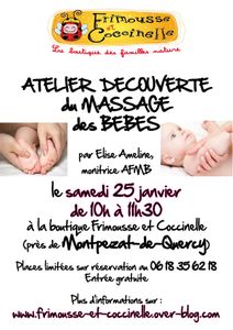 Atelier de découverte du massage des bébés