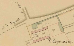 L'Espinasse sur le cadastre de 1831.