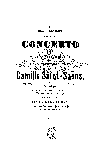 Saint Saens Concerto pour violon