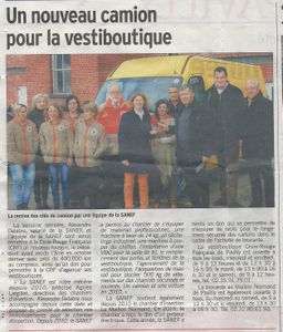 Un nouveau camion pour la vestiboutique.
