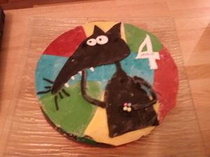 gateau "le loup qui voulait changer de couleur"