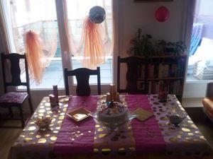 Gateau anniversaire confettis