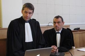 1er jour du procès, avec mon associé François Gaborit