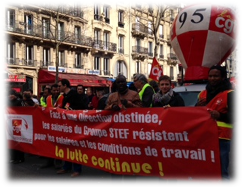 Soutien aux salariés de STEF le 7 avril devant le Conseil des Prud’hommes de Pontoise, licenciés pour faits de grève