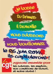 Le 26 juin, s’unir pour agir, lutter pour gagner!