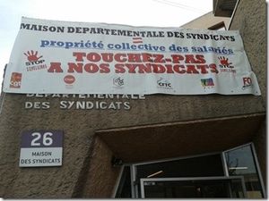 La maison des syndicats, n’est pas à vendre, elle appartient aux salariés du département !