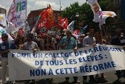 Jeudi 17 septembre 2015 : Grève contre la réforme du collège.