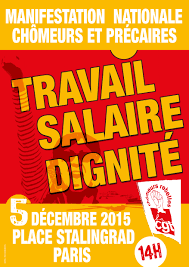 5 décembre 2015: Manifestation des Chômeurs et précaires