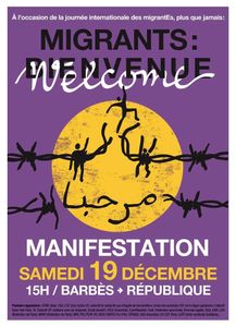 Manifestation du 19 décembre Journée internationale des migrants