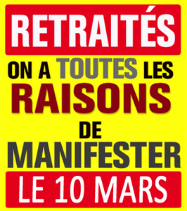 10 mars 2016 : Manifestation des retraités