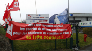 La direction de STEF CERGY prend des sanctions contre un salarié gréviste, rassemblement de soutien mardi 12 avril à 19h