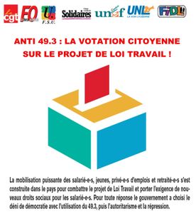 Loi Travail : Votation citoyenne en ligne