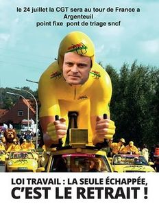Mobilisation contre la "loi travail", Rendez-vous au Tour de France à Argenteuil dimanche 24 juillet,